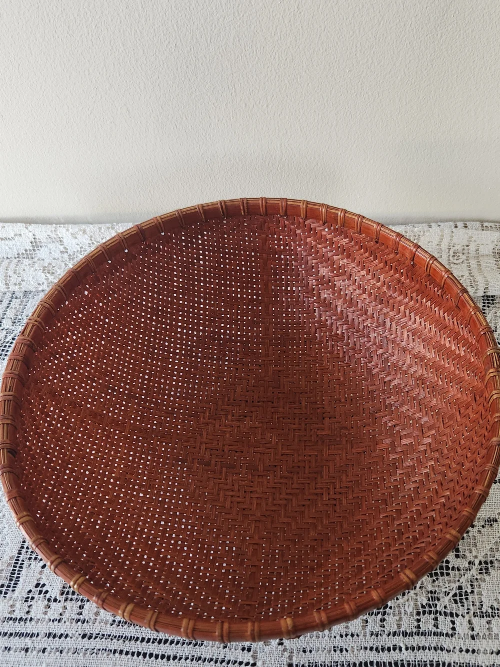 Handwoven Terracotta Woven Basket - Home Accents